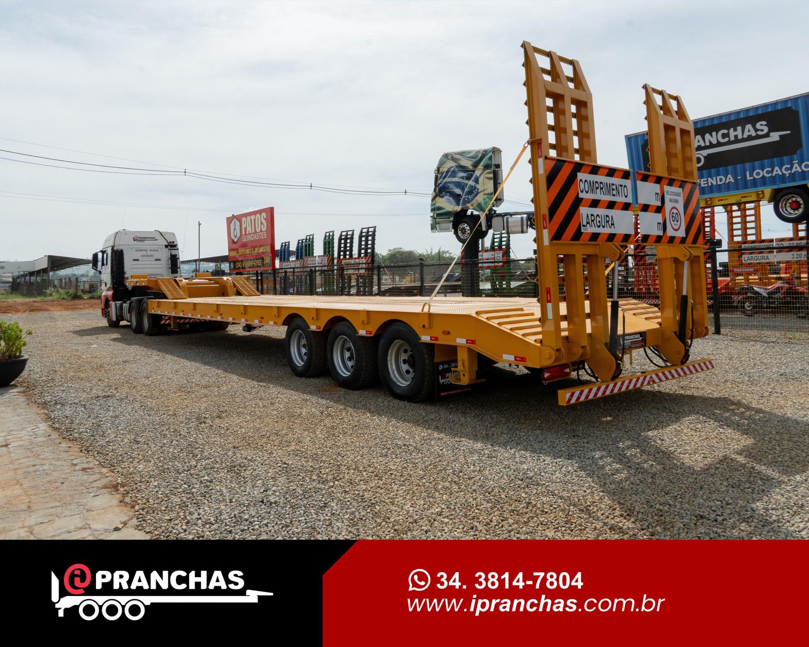 Prancha Carrega Tudo Reta Amarela 2026